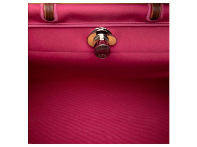 Borsa Hermès Toile Herbag Zip 39 Rosa - vista 4