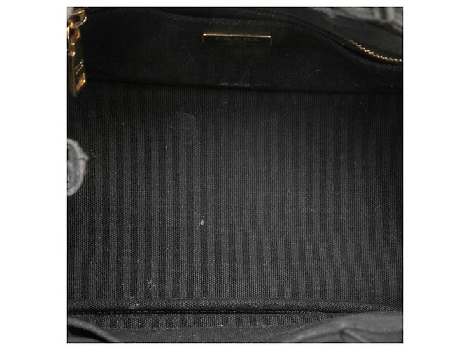 Tote Borsa Satchel Prada Small Canvas Canapa Logo Nera Nero - vista 4