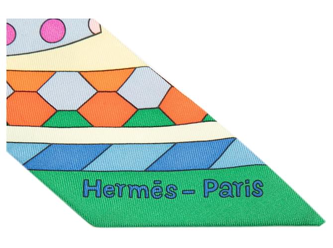 Twilly in seta Hermès Les Murmures De La Foret Rosa - vista 4