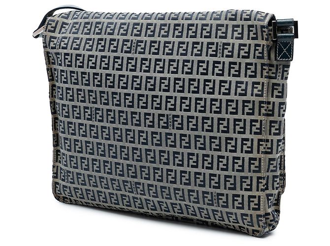 Borsa a tracolla Fendi Zucchino Canvas grigia Grigio - vista 2