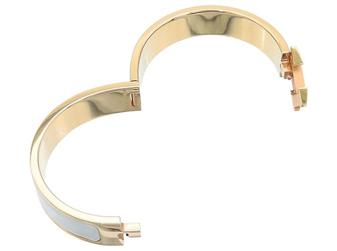 Bracciale Clic H PM stretto in smalto bianco Hermès - vista 4