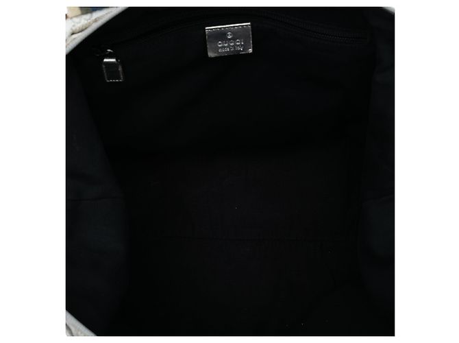 Silver Gucci GG Canvas Web Tote Silvery - view 4