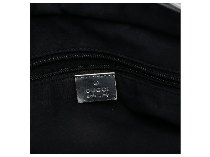 Silver Gucci GG Canvas Web Tote Silvery - view 6