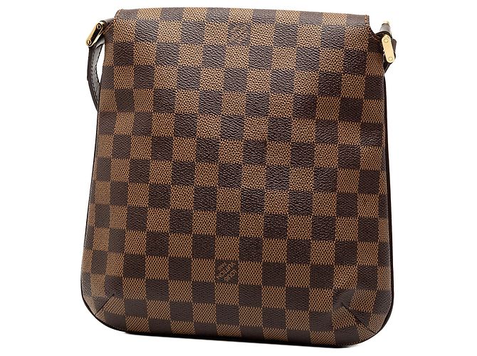 Borsa a tracolla Louis Vuitton Damier Ebene Musette Salsa marrone con tracolla lunga - vista 2