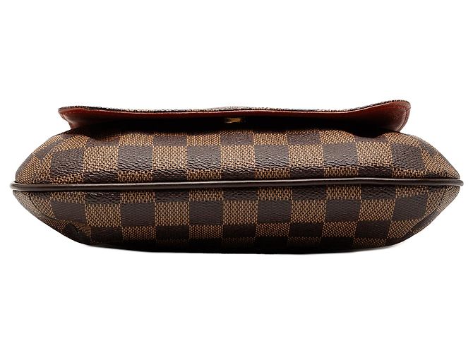 Borsa a tracolla Louis Vuitton Damier Ebene Musette Salsa marrone con tracolla lunga - vista 3