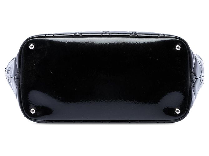 Borsa Tote Soft Timeless in vernice matelassé CC nera Chanel Nero - vista 3