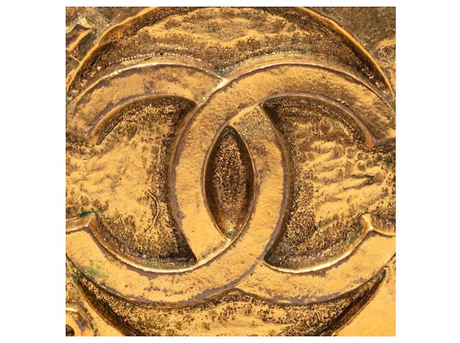 Orecchini a clip rotondi placcati oro Chanel CC Gold D'oro - vista 4