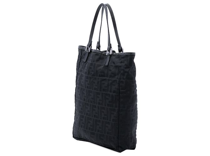 Borsa Tote Fendi Zucca Canvas nera Nero - vista 2