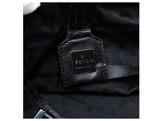Borsa Tote Fendi Zucca Canvas nera Nero - vista 5