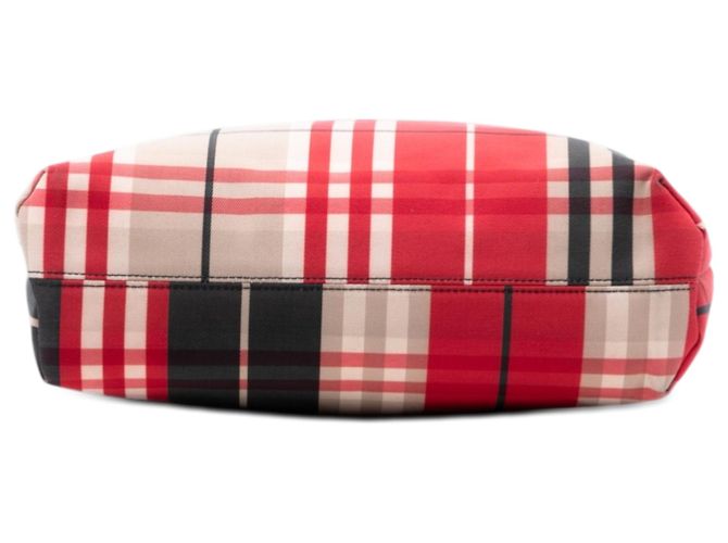 Borsa Tote Burberry House Check Canvas Rossa Rosso - vista 3