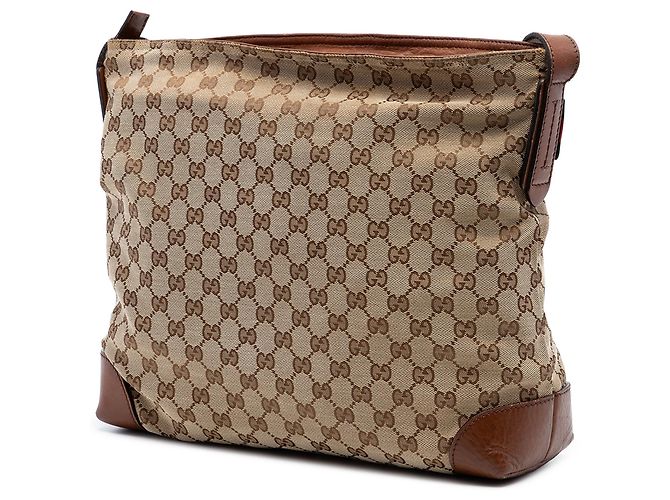 Borsa a tracolla Gucci GG Canvas Web beige - vista 2