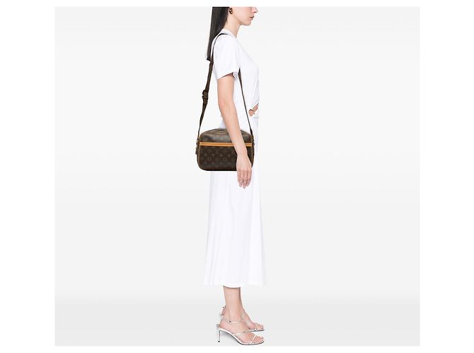 Borsa a tracolla Louis Vuitton Monogram Reporter PM Marrone - vista 7