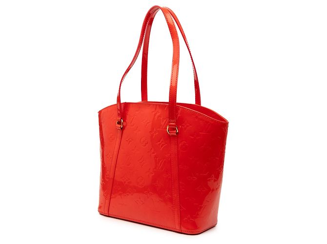 Borsa Tote Louis Vuitton Monogram Vernis Avalon MM Rossa Rosso - vista 2