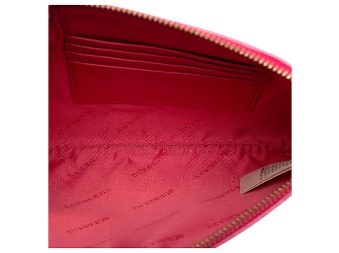 Borsa a tracolla Burberry Haymarket Check Peyton in nylon beige - vista 4