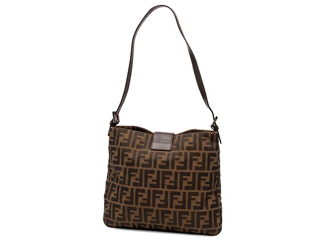 Borsa a tracolla Fendi Zucca Canvas marrone - vista 2