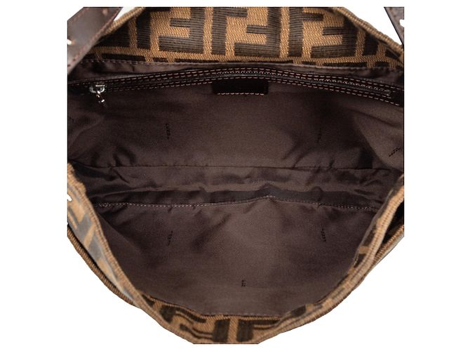 Borsa a tracolla Fendi Zucca Canvas marrone - vista 4