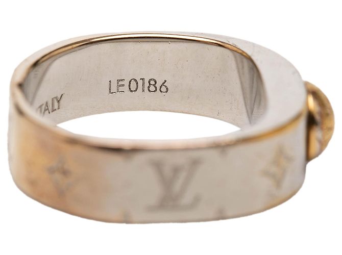 Louis Vuitton Nanogram Ring aus silberfarbenem Messing - Ansicht 6