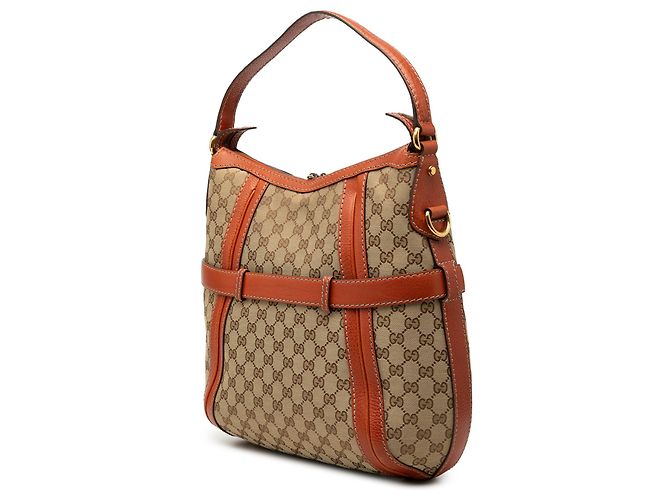 Beige Gucci Medium GG Canvas Running Satchel - Ansicht 2