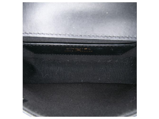 Black Chanel CC gesteppte Lammleder Half Moon Top Handle Flap Satchel Schwarz - Ansicht 4