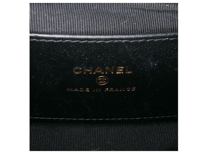 Black Chanel CC gesteppte Lammleder Half Moon Top Handle Flap Satchel Schwarz - Ansicht 5