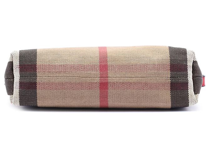 Borsa a tracolla Burberry Farley Small Mega Check Canvas Marrone - vista 3