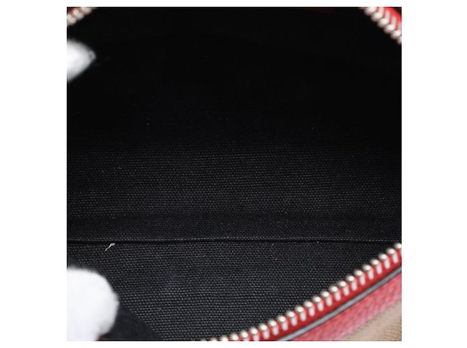 Borsa a tracolla Burberry Farley Small Mega Check Canvas Marrone - vista 4