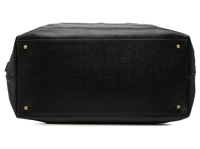 Borsa a tracolla Hobo Chanel Large CC Caviar Nera Nero - vista 3