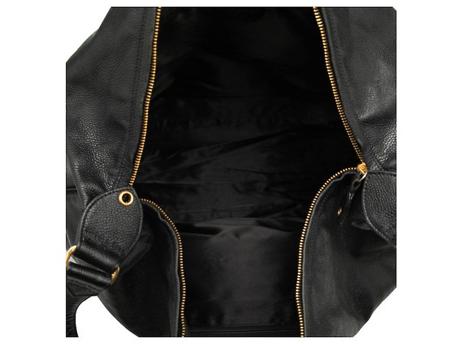 Borsa a tracolla Hobo Chanel Large CC Caviar Nera Nero - vista 4