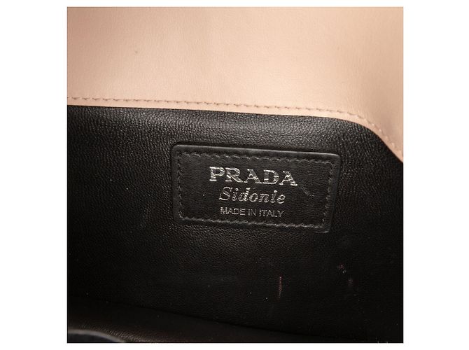 Borsa a tracolla Sidonie Prada in Saffiano e City Calf marrone - vista 5