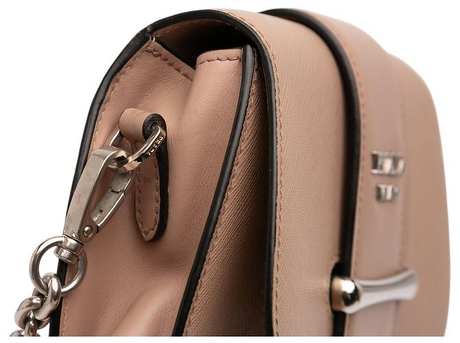 Borsa a tracolla Sidonie Prada in Saffiano e City Calf marrone - vista 7