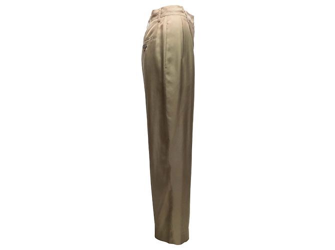 Prada Ombré-Seidenhose in Olive Größe IT 36 Grün - Ansicht 2