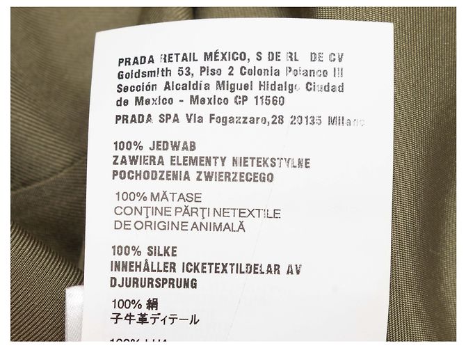 Prada Ombré-Seidenhose in Olive Größe IT 36 Grün - Ansicht 6