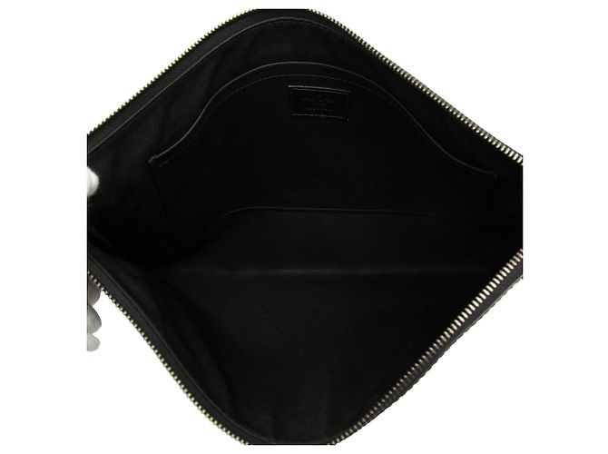 Borsa a pochette Louis Vuitton Monogram Eclipse Discovery Pochette GM nera Nero - vista 4