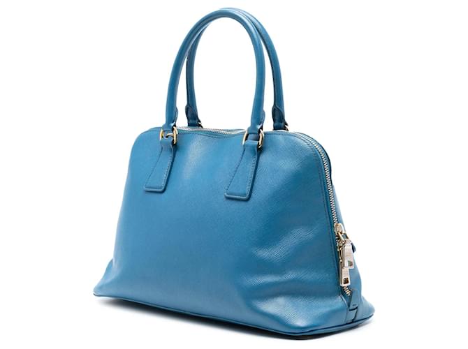Borsa Prada Medium Saffiano Lux Promenade Blu - vista 2