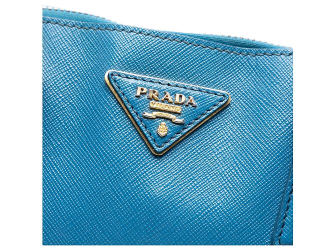 Borsa Prada Medium Saffiano Lux Promenade Blu - vista 5