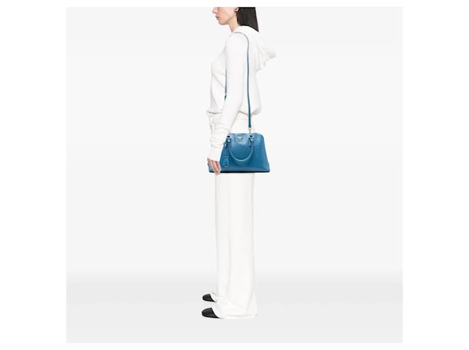 Borsa Prada Medium Saffiano Lux Promenade Blu - vista 6