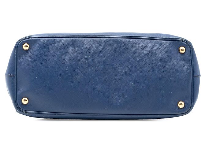 Borsa Tote Prada Large Saffiano Lux Galleria Double Zip Blu - vista 3