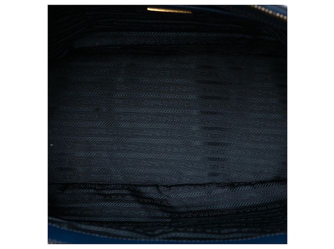 Borsa Tote Prada Large Saffiano Lux Galleria Double Zip Blu - vista 4