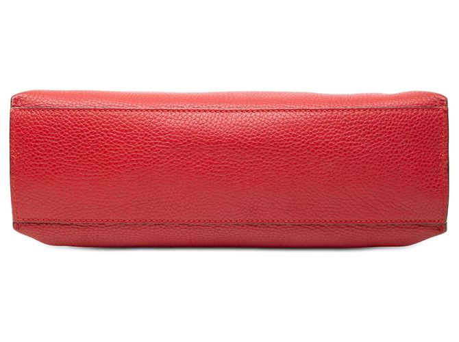 Bamboo Borsa Satchel Daily Gucci Small in pelle rossa con bambù Rosso - vista 3