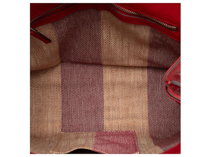 Bamboo Borsa Satchel Daily Gucci Small in pelle rossa con bambù Rosso - vista 4