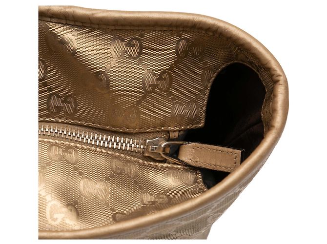 Tote Gucci Large GG Stampata Oro D'oro - vista 11
