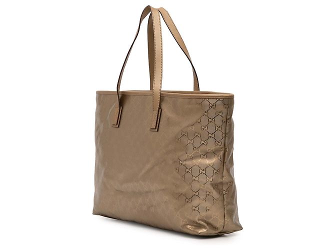 Tote Gucci Large GG Stampata Oro D'oro - vista 2