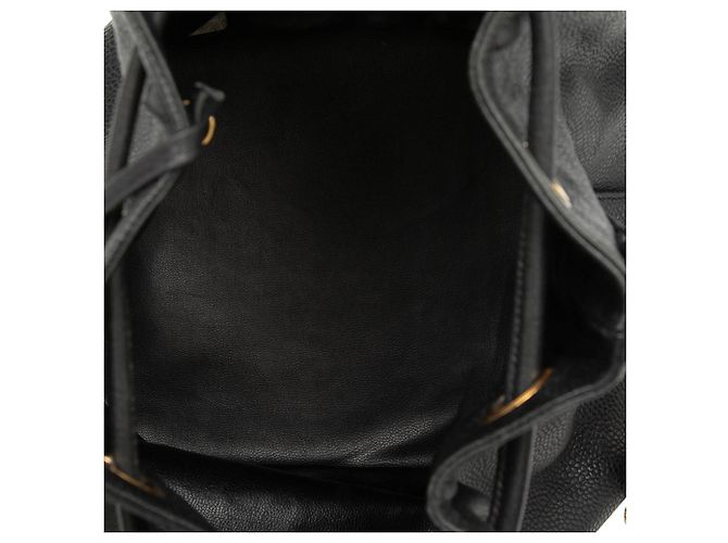 Borsa a secchiello Chanel Caviar Triple CC con coulisse Nero - vista 4