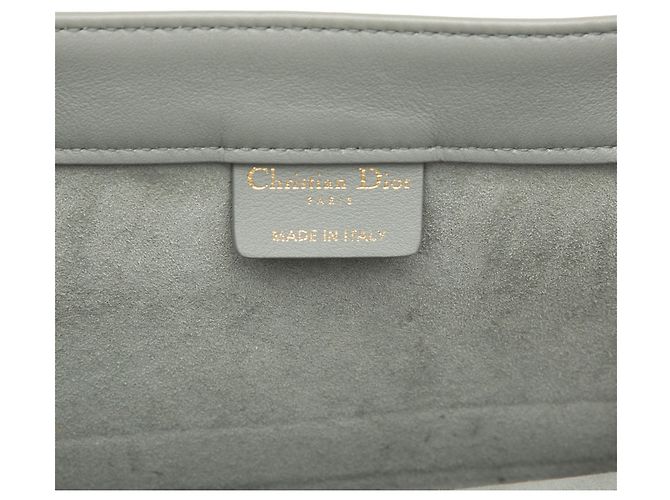 Book Tote Dior in pelle goffrata grigia, dimensione Medium Grigio - vista 5