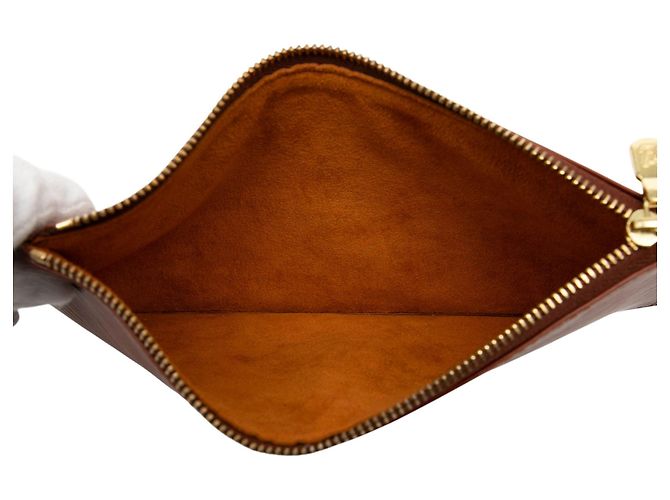 Borsa a tracolla e pochette Louis Vuitton Epi marrone - vista 4