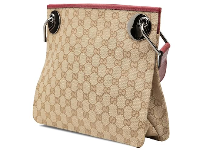 Borsa a Tracolla Gucci GG Canvas Eclipse Beige - vista 2