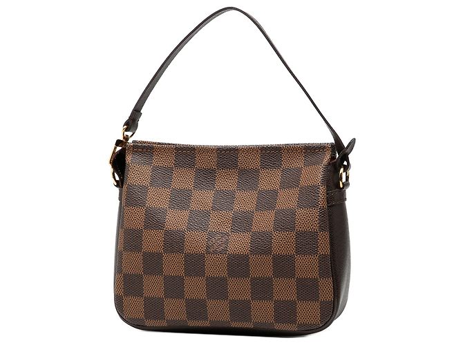 Borsa a mano Louis Vuitton Damier Ebene Trousse Pochette Marrone - vista 2