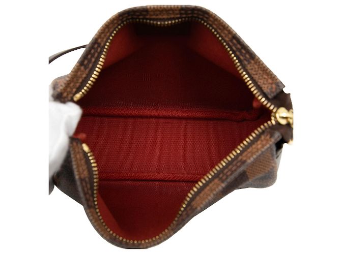 Borsa a mano Louis Vuitton Damier Ebene Trousse Pochette Marrone - vista 4