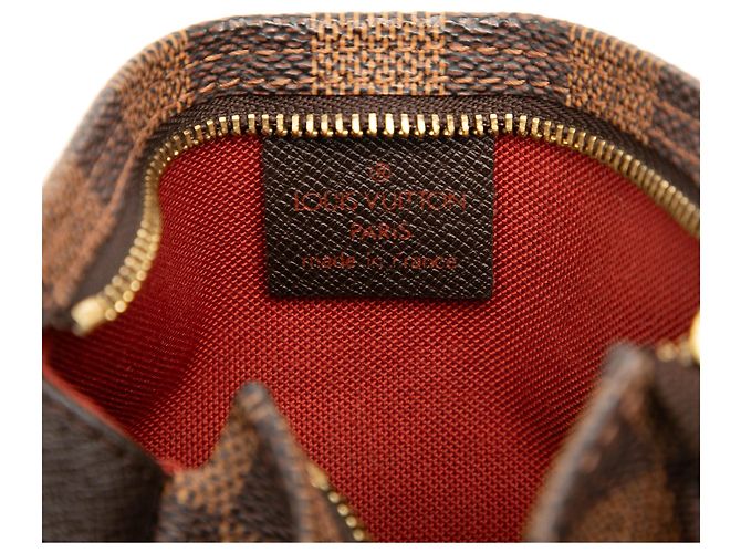 Borsa a mano Louis Vuitton Damier Ebene Trousse Pochette Marrone - vista 5
