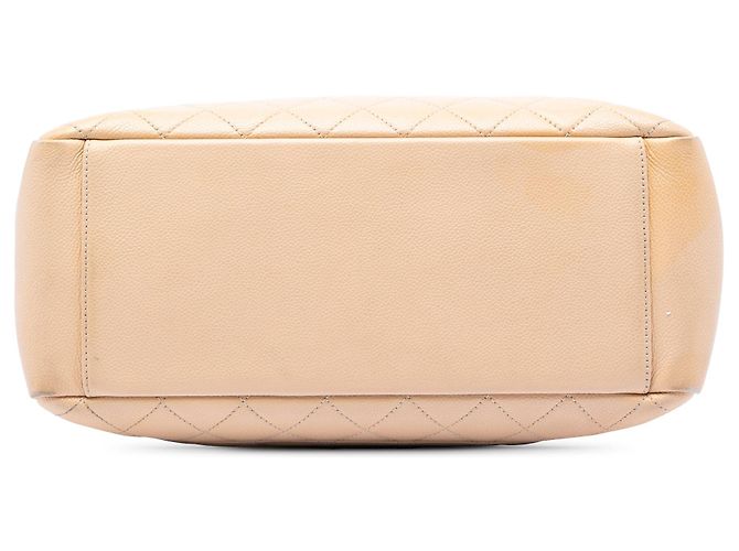 Borsa Grand Shopping Tote Chanel Caviar Beige - vista 3